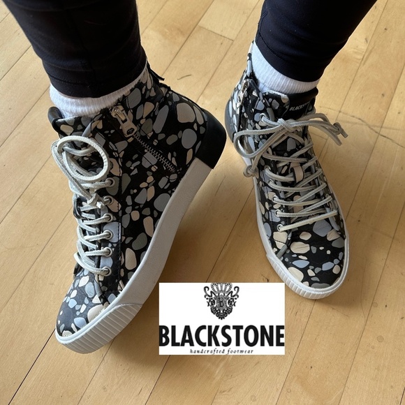 Blackstone Shoes - Blackstone RL-77 pebble hi top sneaker, 38/8  CB2329